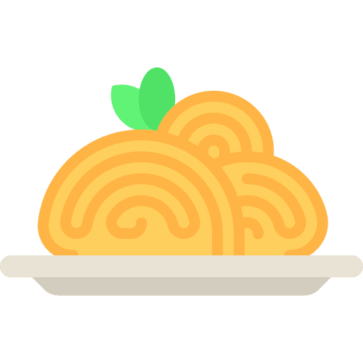 Spaghetti healthy food vegan food icon