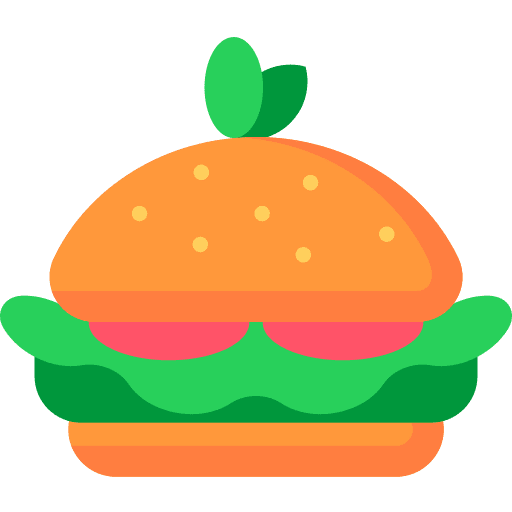 Burger organic food vegan icon