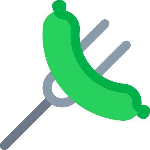 Sausage vegetarian food and restaurant bbq icon