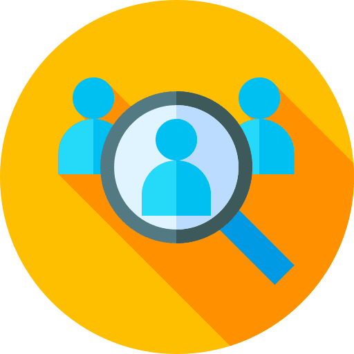 Search kyc loupe people icon