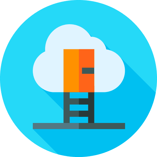 Career success cloud ladder icon