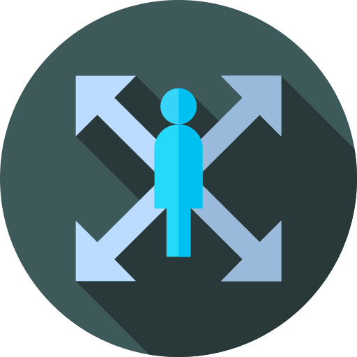 Career supervise arrows business and finance icon