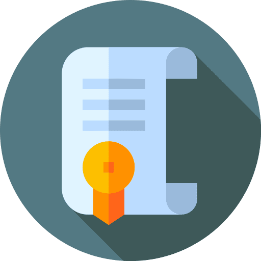 Contract business and finance contract ribbon icon