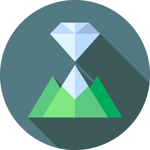 Goal landscape nature diamond icon