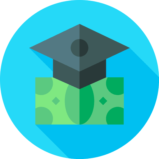 Mortarboard cap bill education icon