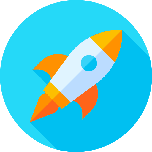 Startup kick off rocket launch rocket icon