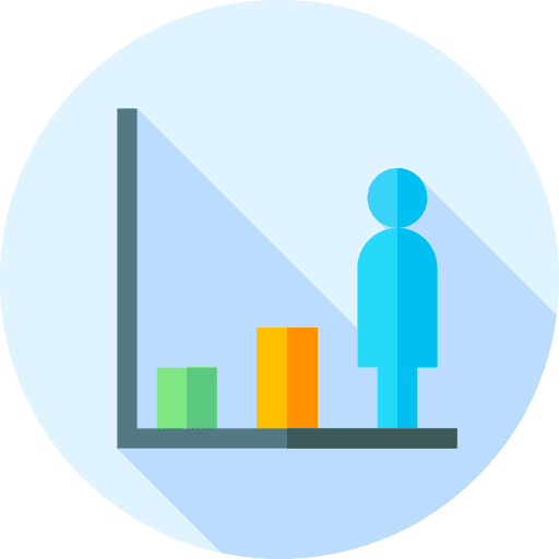 Graph bars business and finance graphic icon