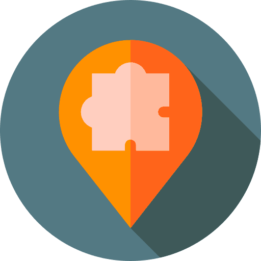 Placeholder signs map point puzzle piece icon
