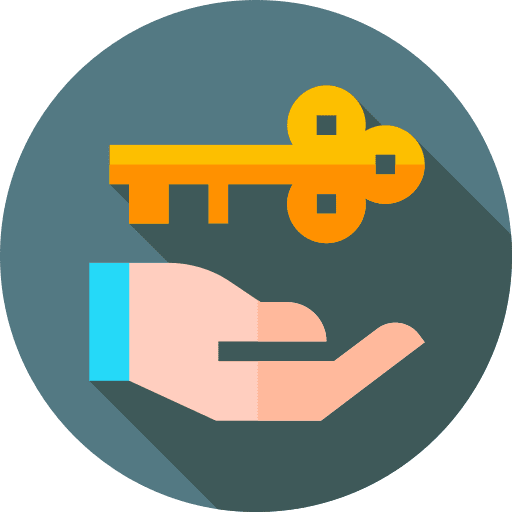 Key hands and gestures security password icon
