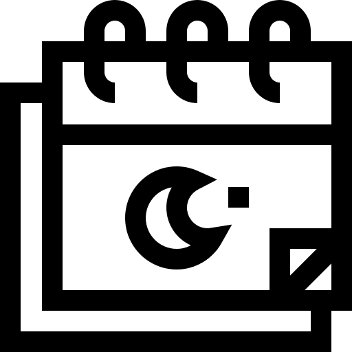 Calendar date ramadan organization icon