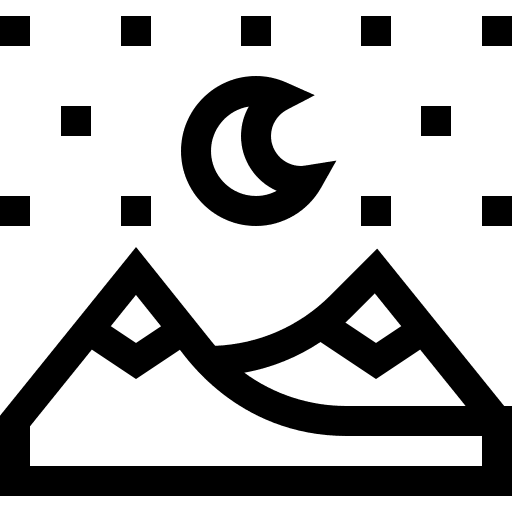 Landscape moon stars landscape icon