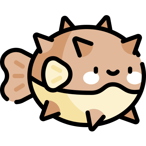 Blowfish aquarium animals sea life icon