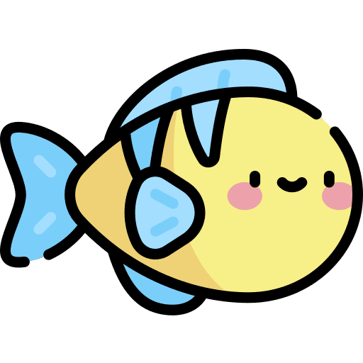 Fish aquatic tropical wildlife icon