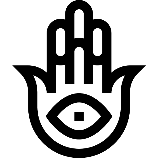 Hamsa hand faith evil eye icon