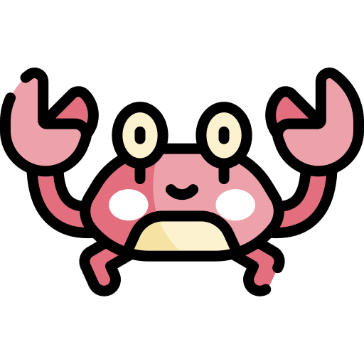 Crab beach crabs summer icon