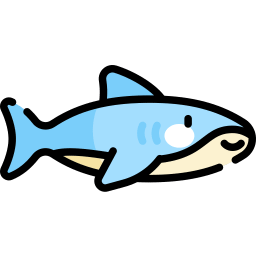 Shark sea life aquatic shark icon