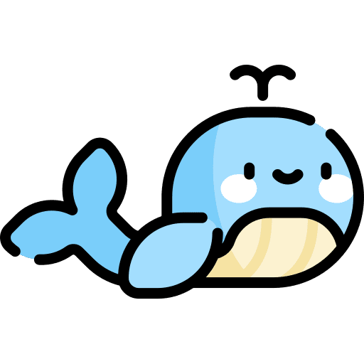 Whale mammal sea life whale icon