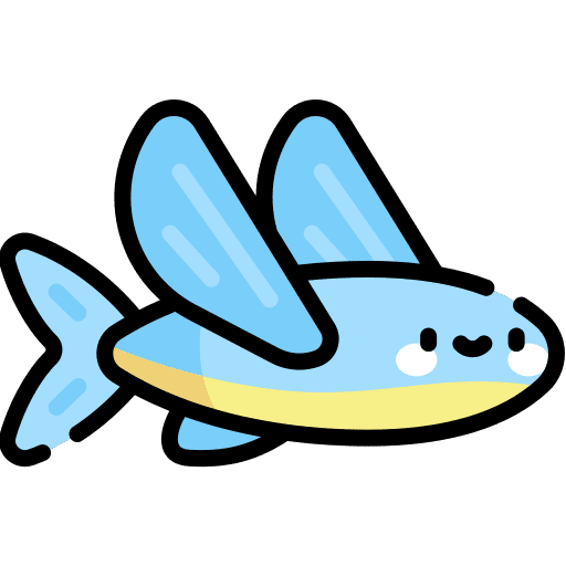 Flying fish animals animal sea life icon