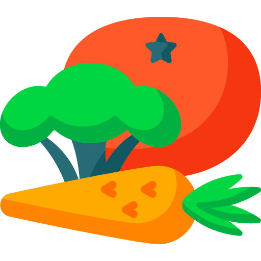 Diet vegetarian food and restaurant vegetables icon