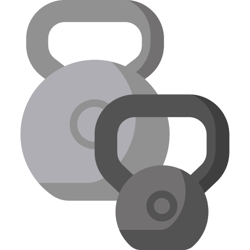 Dumbbells weightlifting strength sports and competition icon