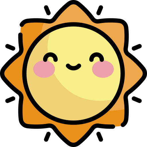 Sun meteorology summertime nature icon