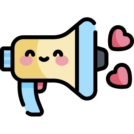 Megaphone peace heart communication icon