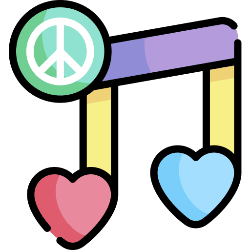 Music interface peace musical note icon