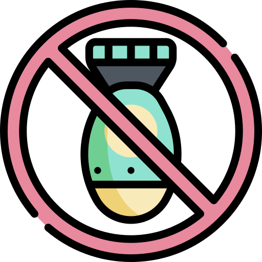 No bombs bomb no weapons war icon