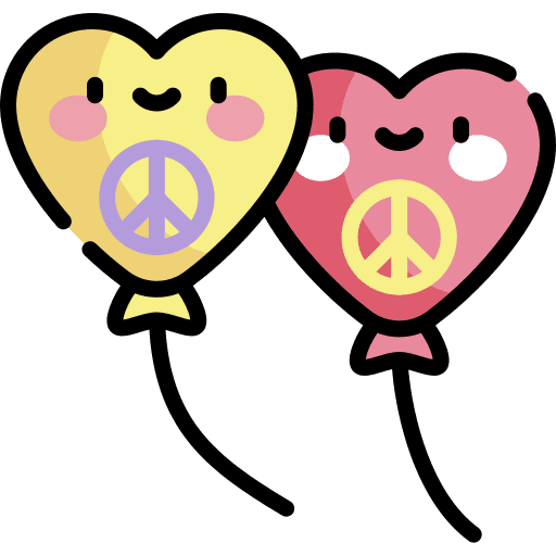 Balloon birthday new year shapes icon