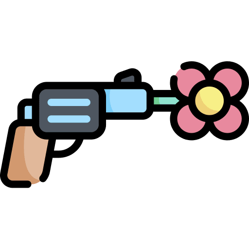 Gun love loving flower icon