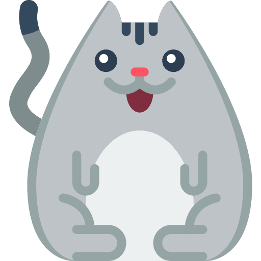 Happy animals pet kitty icon