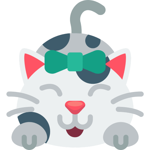 Happy cat kitty animals icon