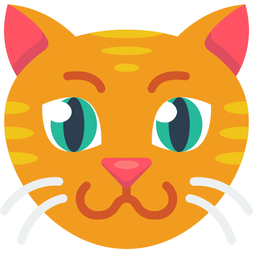 Happy pet animals kitty icon