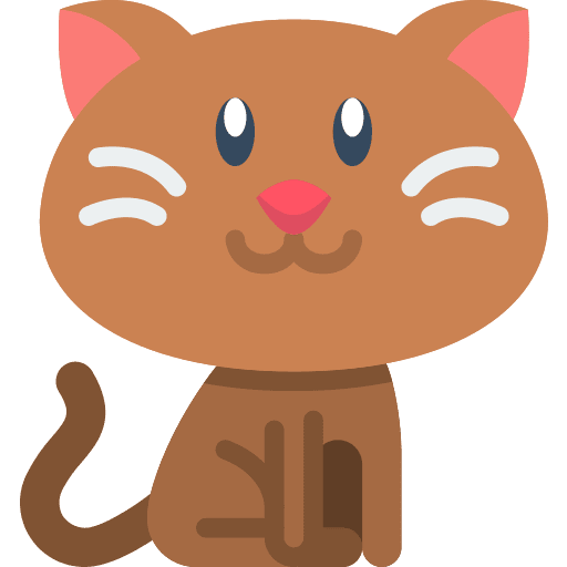 Happy pet domestic cat icon