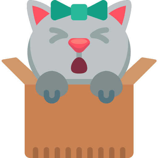 Box feline cat domestic icon