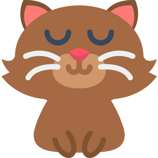 Happy domestic happy cat icon