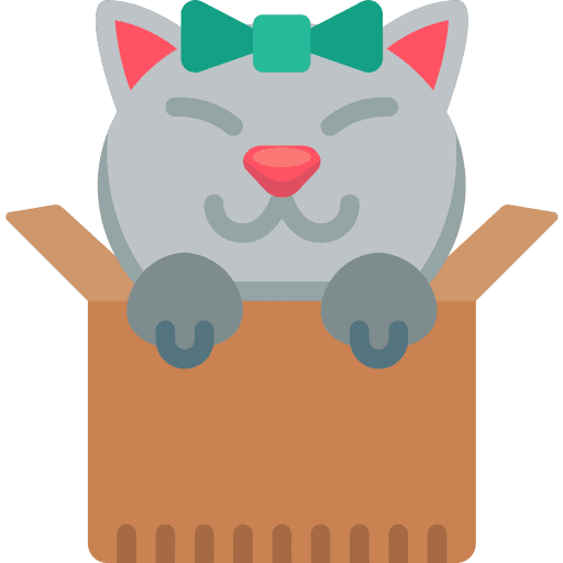 Box box feline animals icon