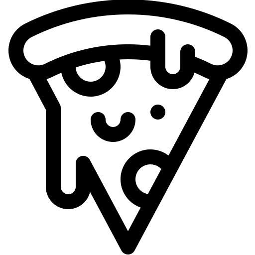 Pizza slice fastfood dough italian food icon