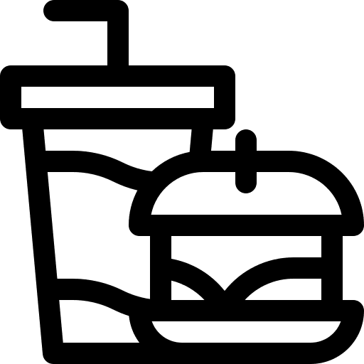 Burger fast food soft drink hamburger icon