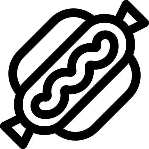 Hot dog food and restaurant hot dog fast food icon