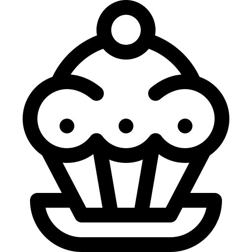 Muffin baked bakery cupcake icon