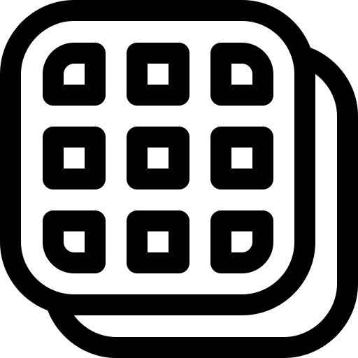 Waffle sweet waffle bakery icon