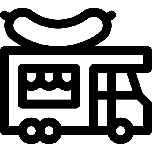 Food truck food truck transport van icon