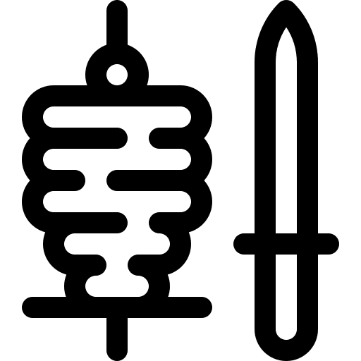 Kebab meat doner kebab roll icon