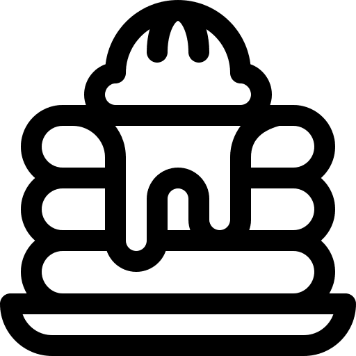 Pancake sweet baker food and restaurant icon