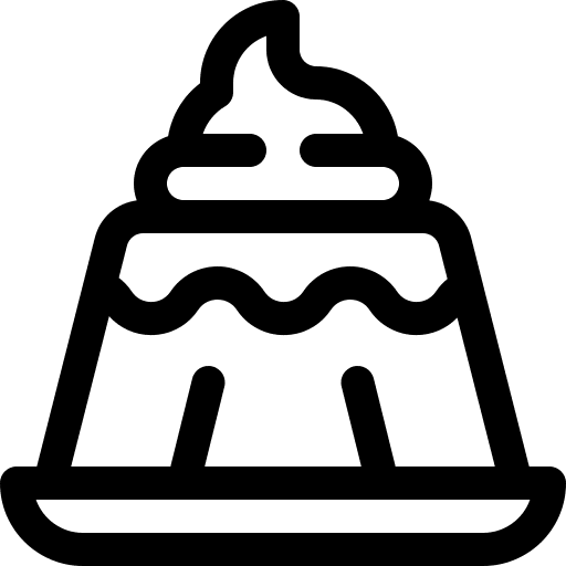 Pudding sweets gelatine pudding icon