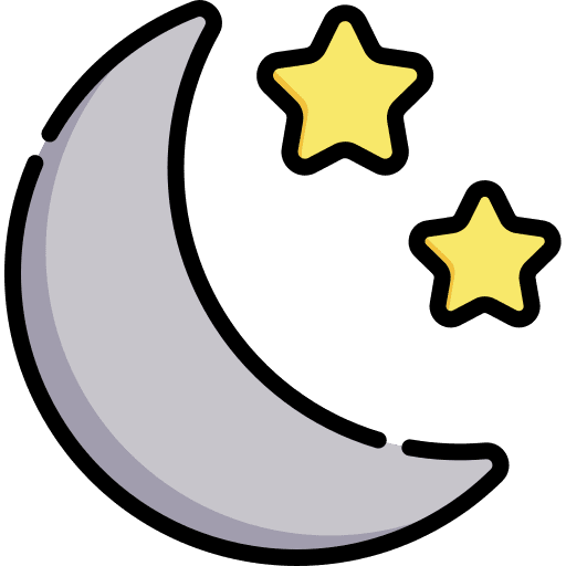 Moon moon and stars half moon nature icon