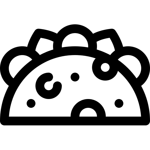 Taco taco mexican foods icon