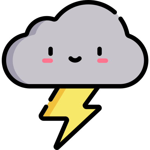 Thunder meteorology thunder storm icon