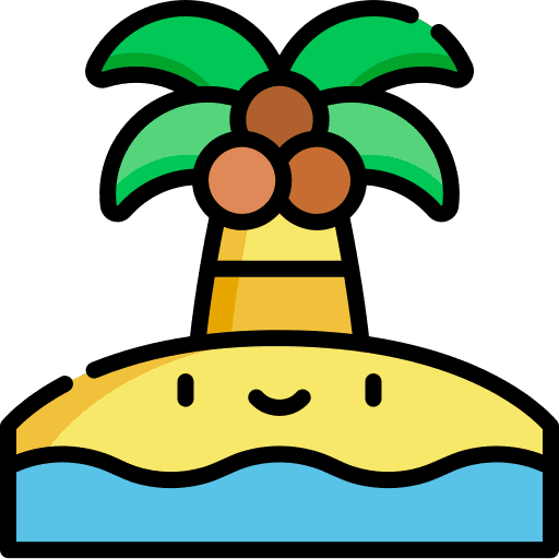 Island sun island nature icon